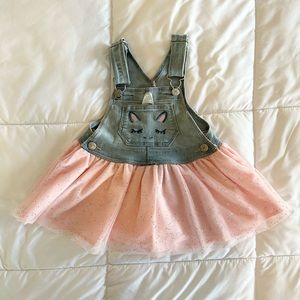 OshKosh B’Gosh Toddler Pink Sparkle Tutu Overalls. Good Condition. Size …